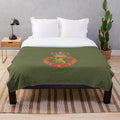 British Cadet Force Plush Blanket featuring the United Kingdom military emblem