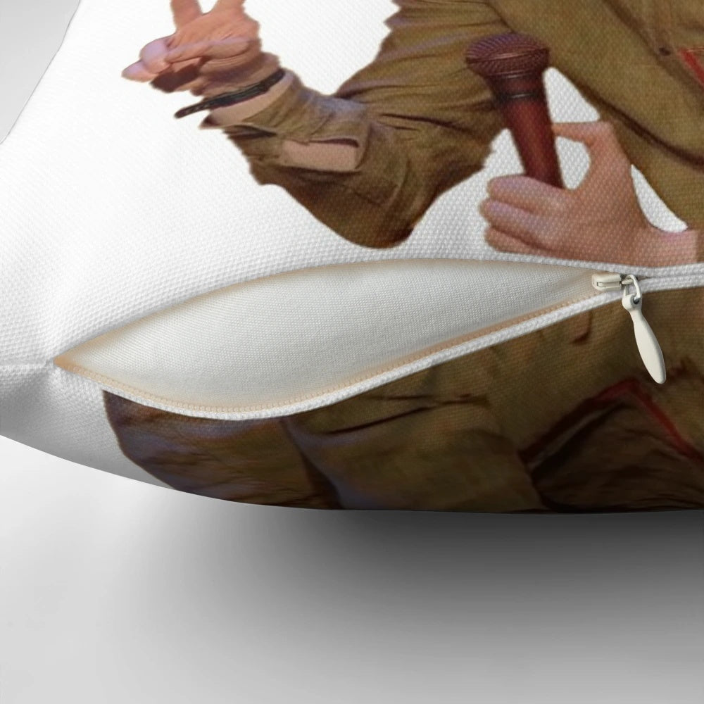 James Acaster themed pillow, featuring the popular British comedian