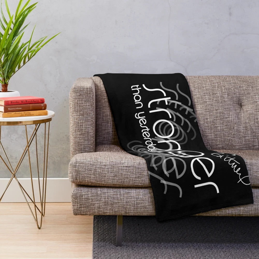 Britney Spears inspired plush blanket featuring the "Stronger Than Yesterday" design