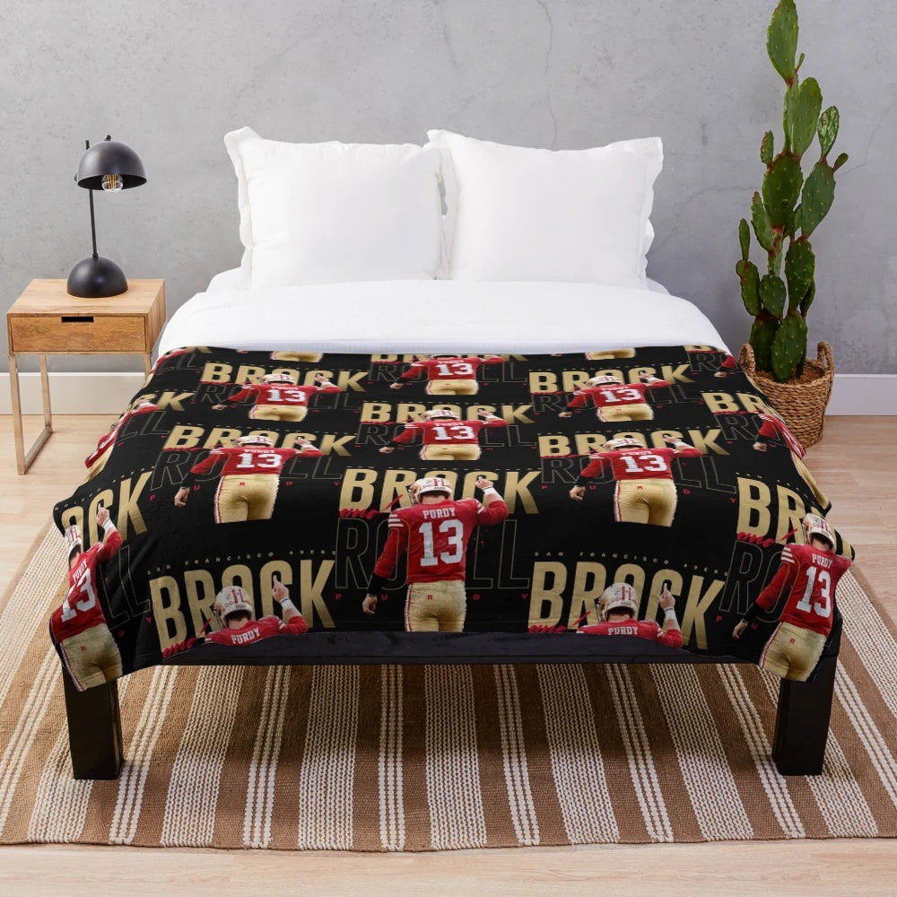 Brock Purdy Inspired Plush Blanket