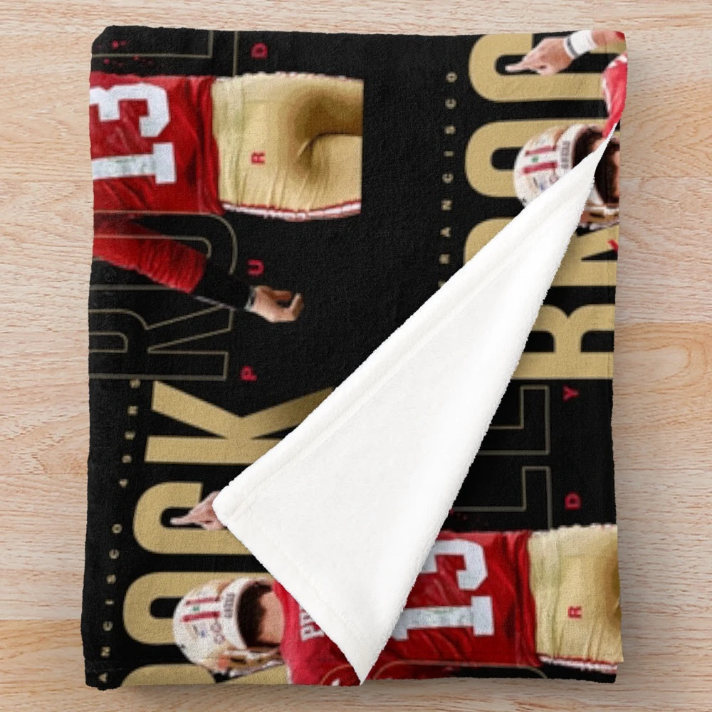 Brock Purdy Inspired Plush Blanket