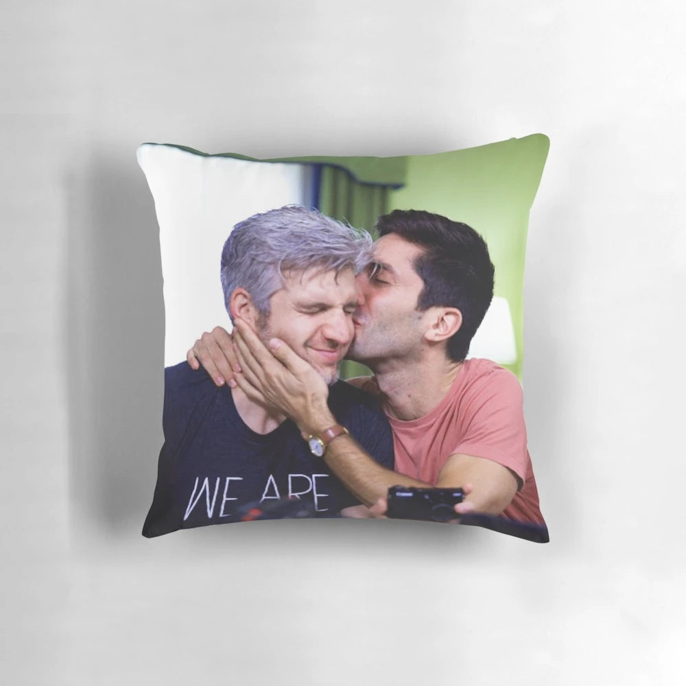 Bromance is Romance Pillow - Cozy pillow celebrating long distance friendships and online relationships