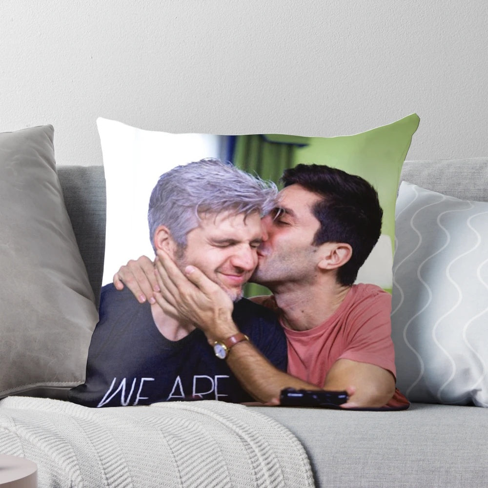Bromance is Romance Pillow - Cozy pillow celebrating long distance friendships and online relationships