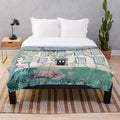 Bronte sisters-inspired marbled paper plush blanket