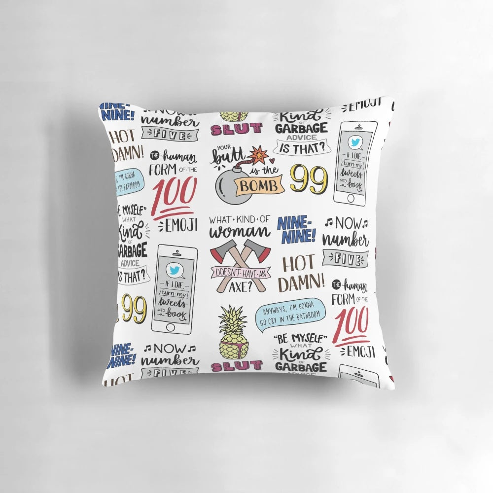 Brooklyn 99 Inspired Throw Pillow with TV Show Art Design