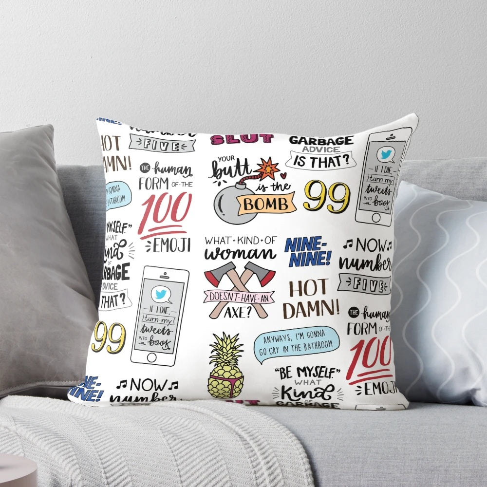 Brooklyn 99 Inspired Throw Pillow with TV Show Art Design