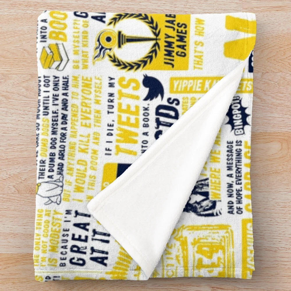 Brooklyn Nine-Nine inspired plush blanket featuring characters from the popular TV show