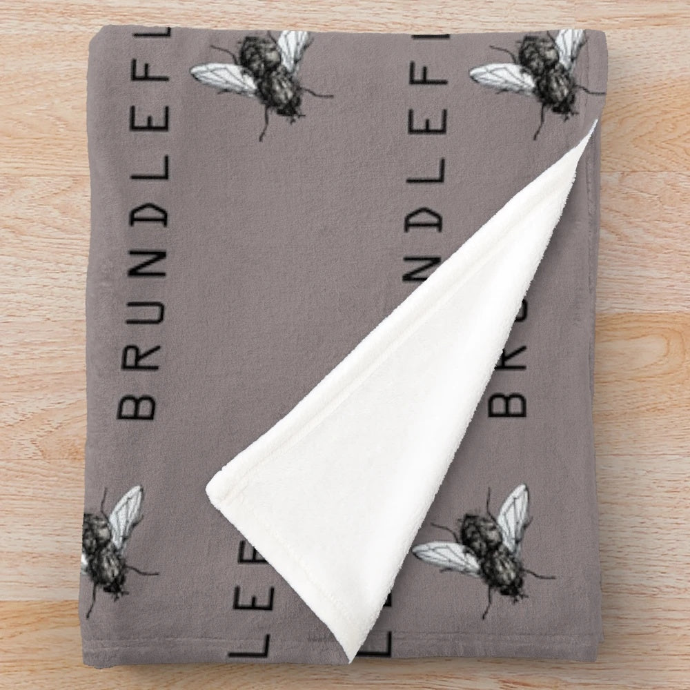 Plush blanket featuring Brundlefly, the iconic character from the classic horror movie The Fly