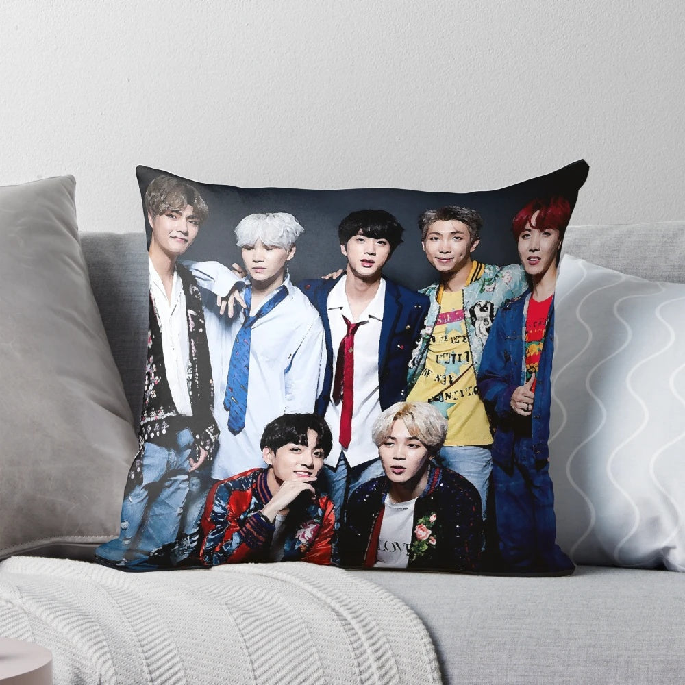 BTS-inspired army pillow with a vibrant design