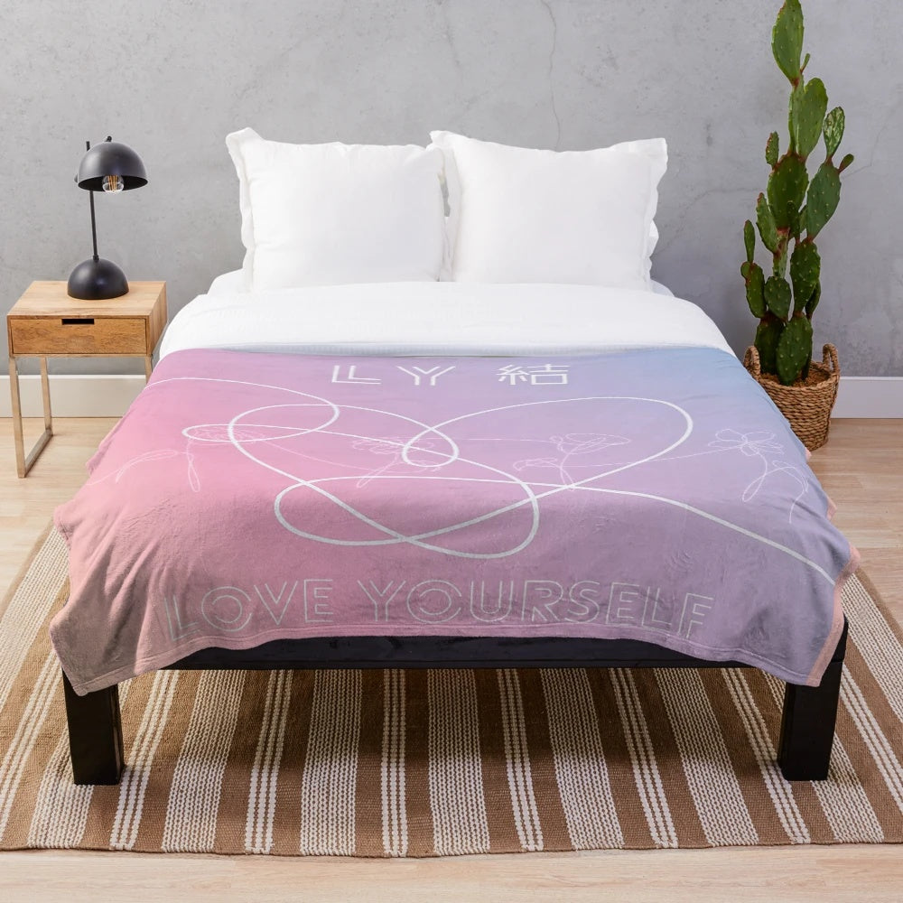 BTS Love Yourself Plush Blanket for K-pop Fans