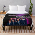 BTS inspired plush blanket with members' photos
