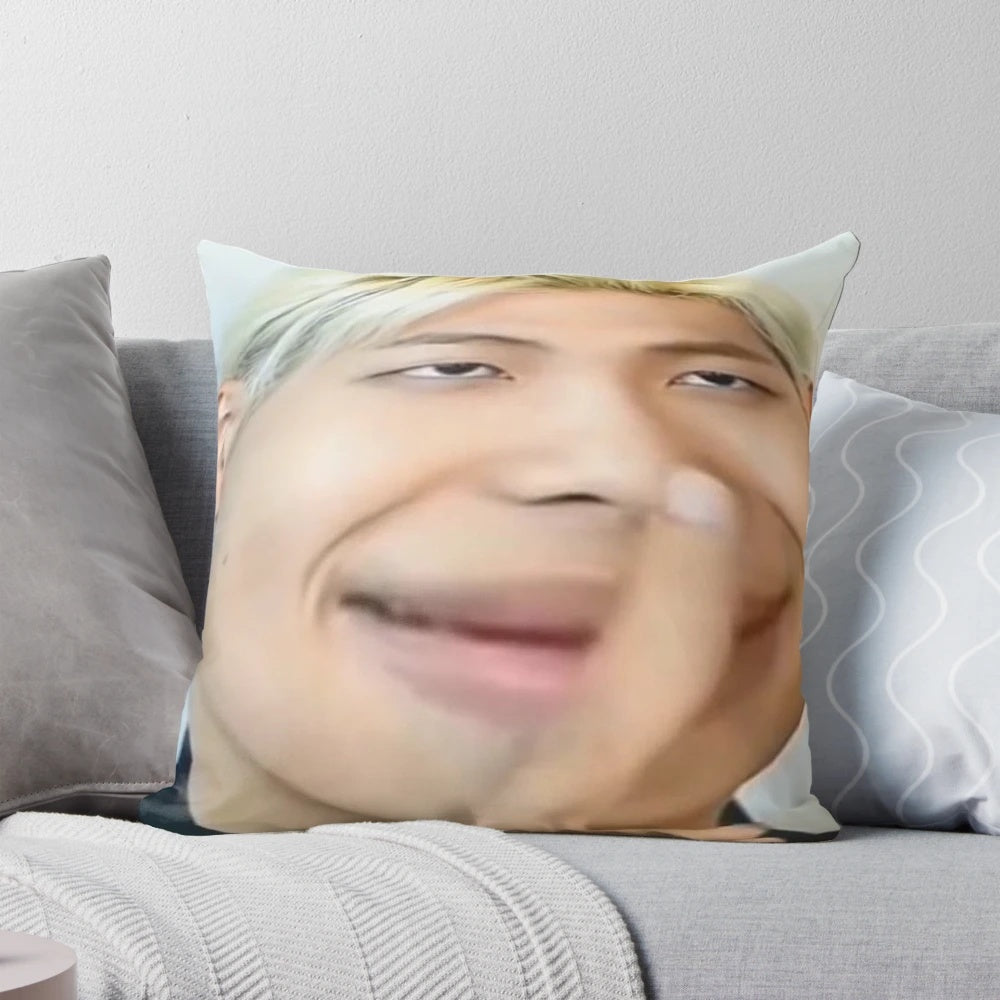 BTS Namjoon Meme Inspired Pillow, featuring Rap Monster in a popular meme pose