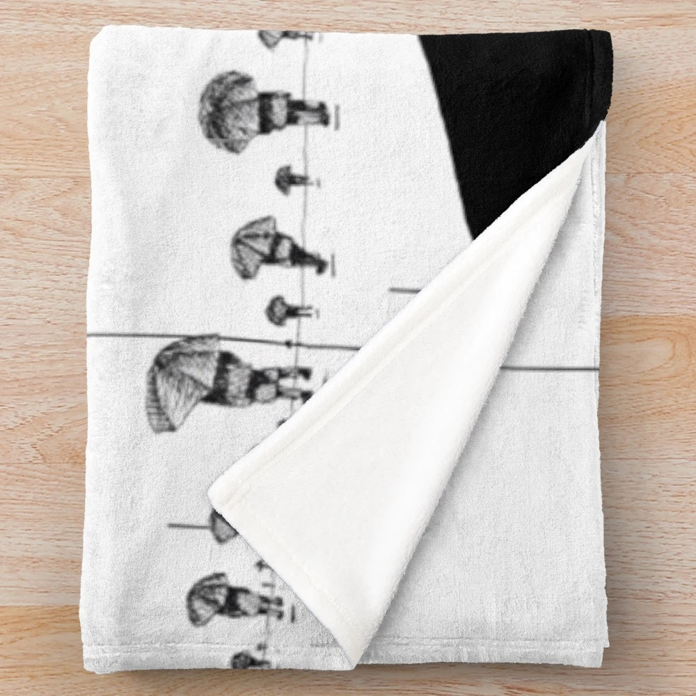 Cozy plush blanket featuring BTS member Kim Namjoon's "Mono" aesthetic