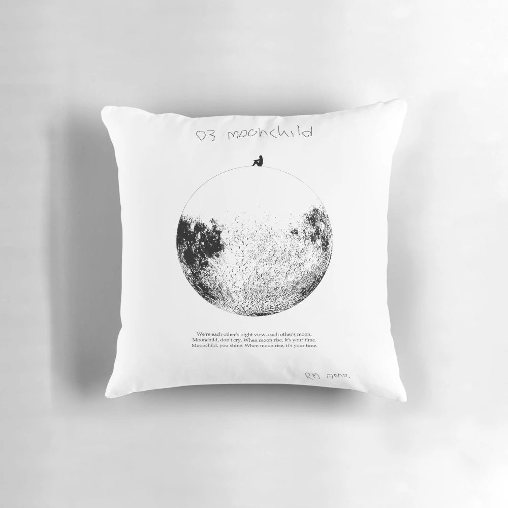 BTS RM Mono. Moonchild Lyrics Pillow - Comfort and Inspiration