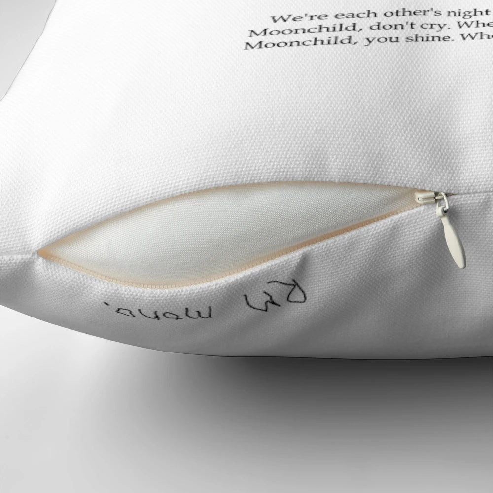BTS RM Mono. Moonchild Lyrics Pillow - Comfort and Inspiration