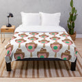 Bubble'o Bill inspired plush blanket with ice cream on a bloke design