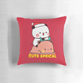 Adorable Bubu Dudu panda bear plush pillow with a festive, colorful design perfect for Christmas home decor.