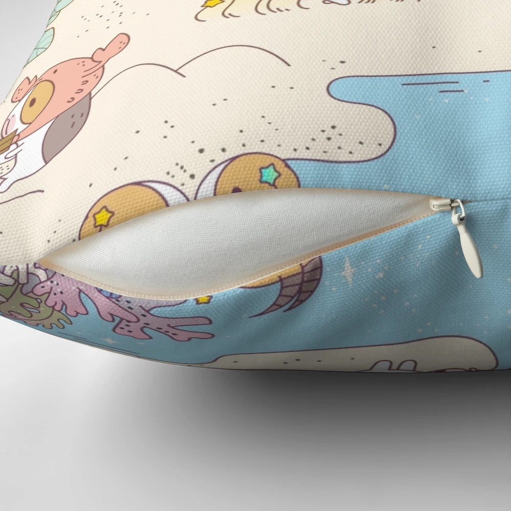 Bubu the Adorable Guinea Pig Horoscope Accent Pillow