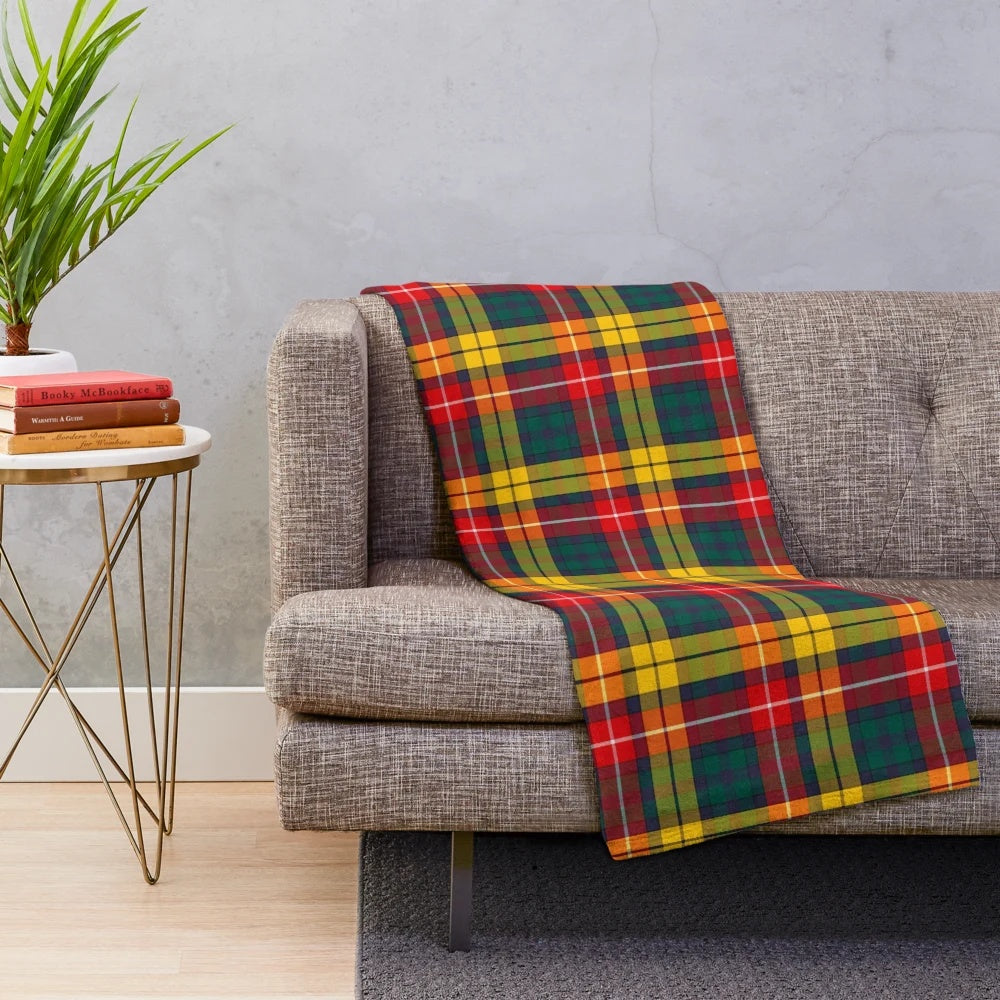 Buchanan tartan plush blanket