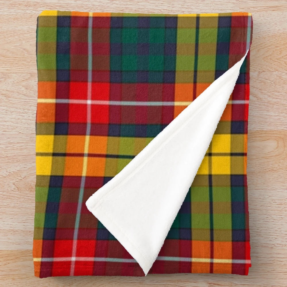 Buchanan tartan plush blanket