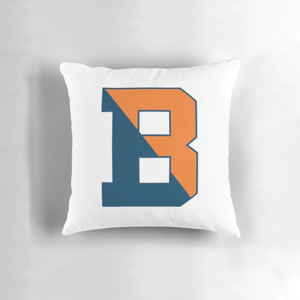 Soft and stylish Bucknell University Bison logo pillow for dorm rooms, offices, and homes.