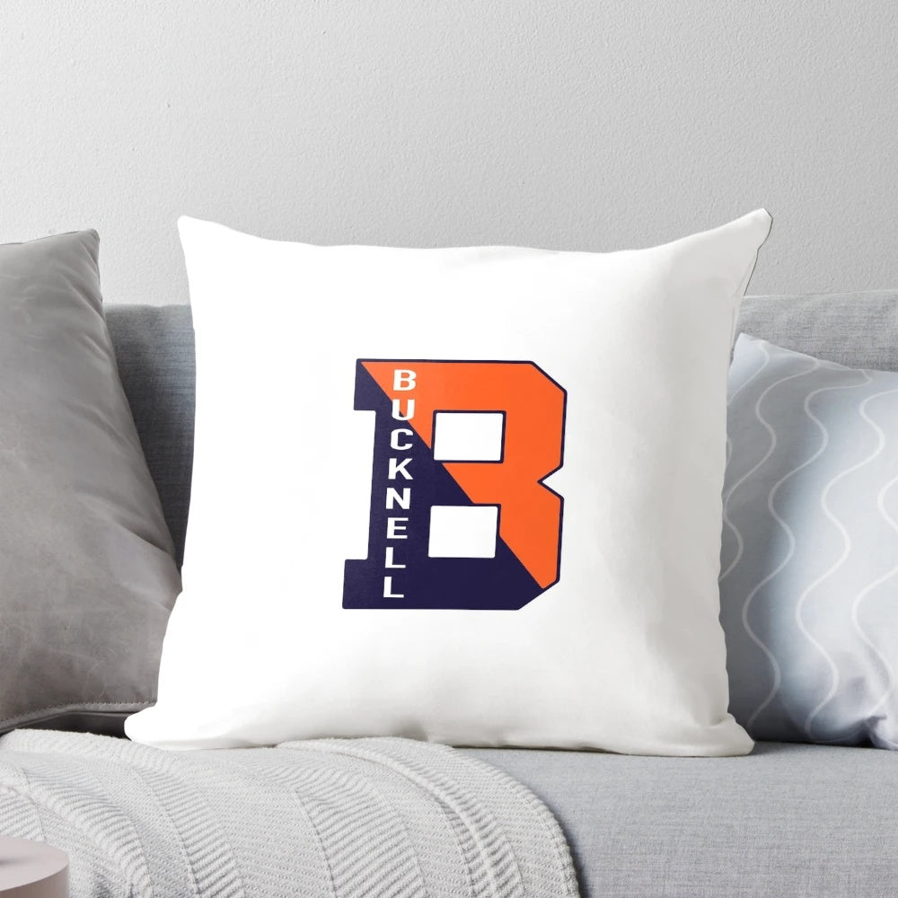Bucknell University Bison logo printed on a soft, plush pillow