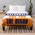 Bucknell University Bison Plush Blanket with Patriot League and NCAA college team design