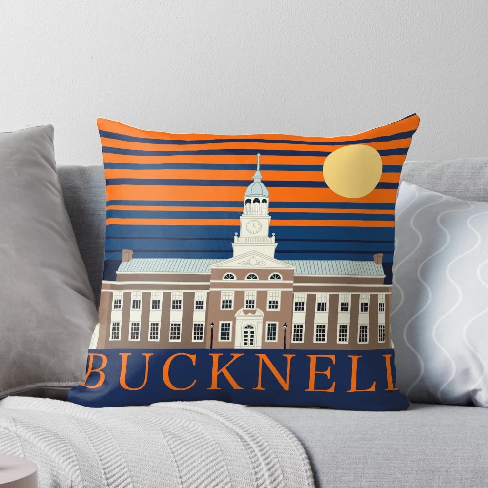 Bucknell University Bison Sunset Throw Pillow