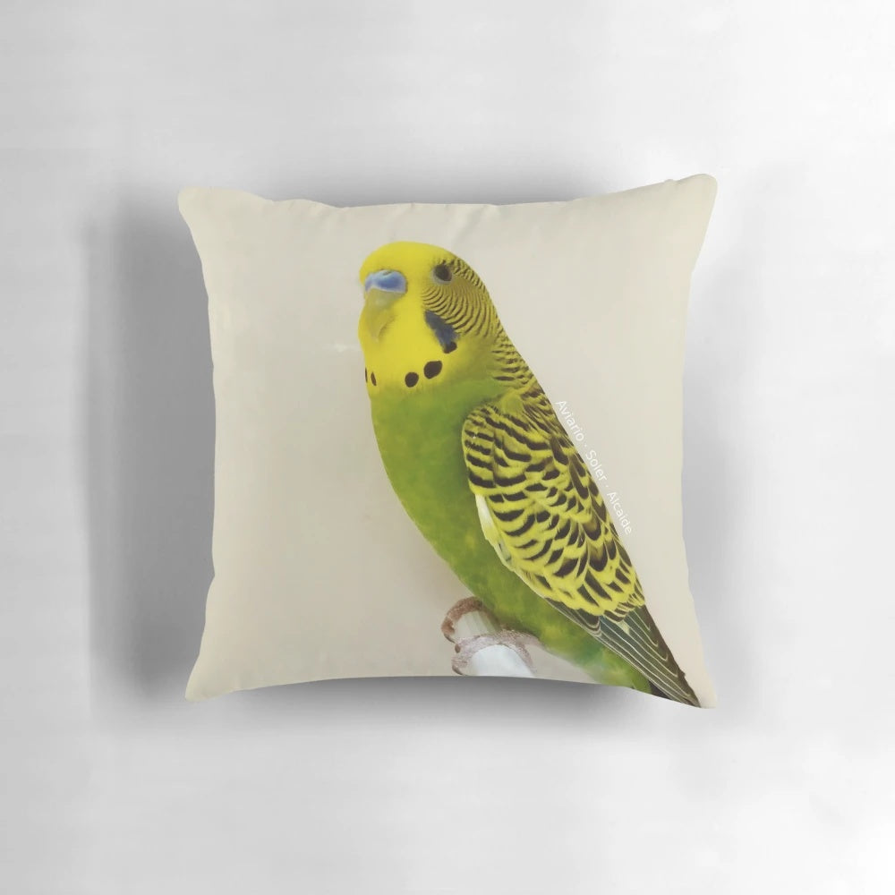 Soft, plush Budgie Pillow - a cozy companion for bird enthusiasts
