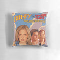 Buffy-inspired "Once More with Feeling" themed pillow featuring characters from the popular supernatural TV show