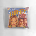 Buffy: Once More With Feeling rectangular pillow featuring the iconic TV show Buffy the Vampire Slayer in a 90s aesthetic design.