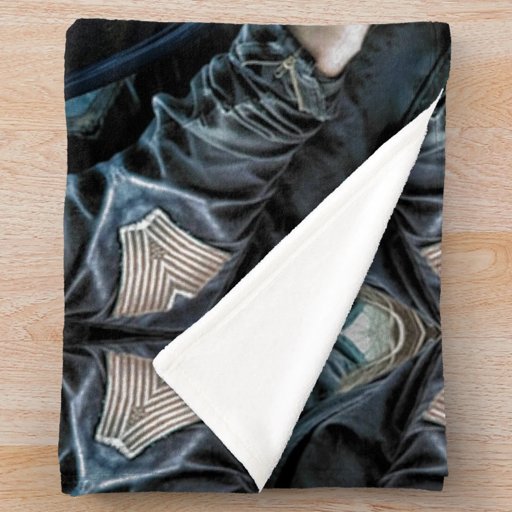 Buffy the Vampire Slayer inspired plush blanket with fantasy and sci-fi elements
