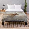 Bugling elk plush blanket with realistic wildlife design