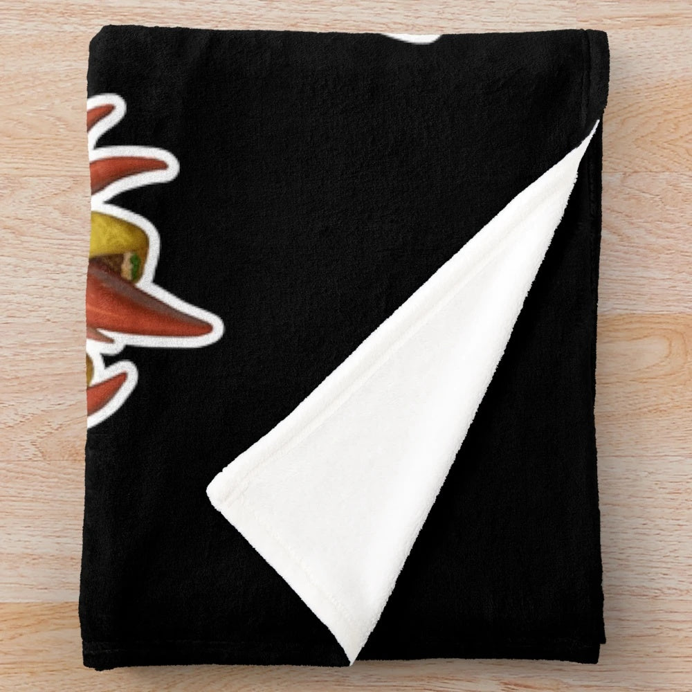 Bugsnax inspired plush blanket with fan art characters