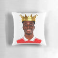 A soft and comfortable king-sized pillow featuring the image of Bukayo Saka, the talented young footballer playing for Arsenal and the English national team.