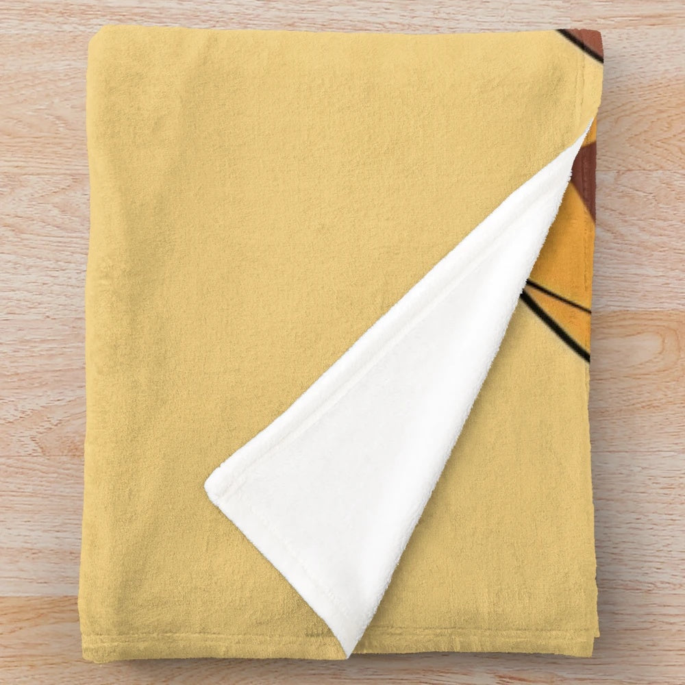 Burkinabe woman in traditional attire, anime-style plush blanket