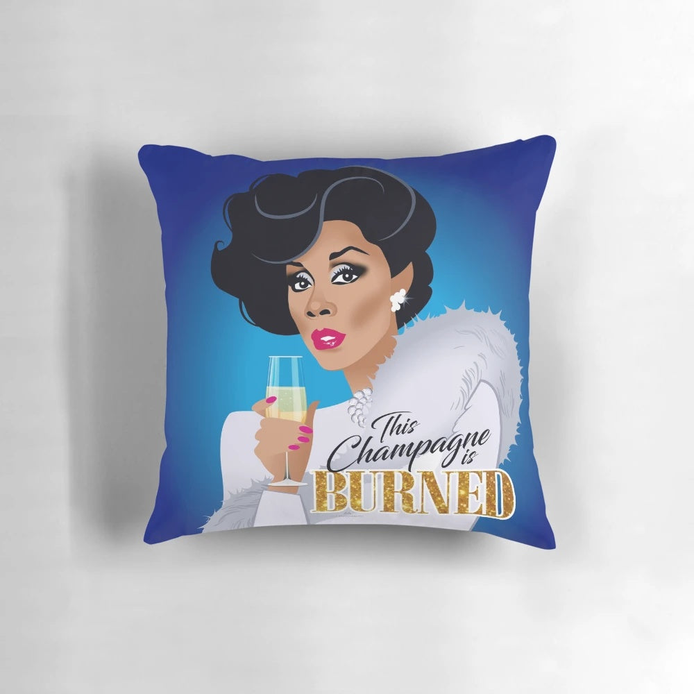 Burned Alejandro Mogollos Dynasty Pillow with Glamorous '80s Inspired Design
