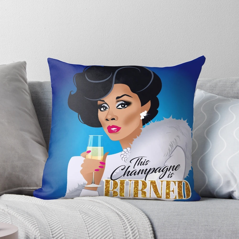 Burned Alejandro Mogollos Dynasty Pillow with Glamorous '80s Inspired Design