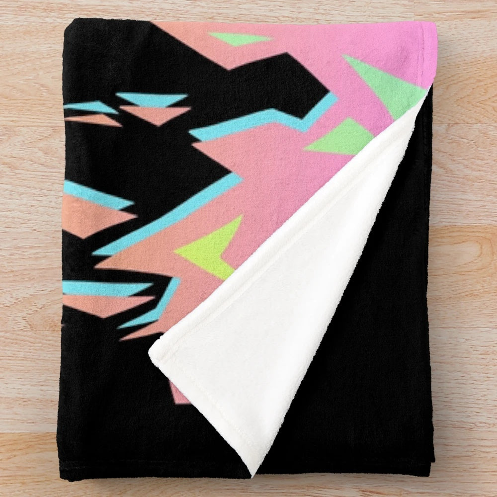Promare-inspired plush blanket with burnish flames design