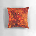 Burnt rust textured throw pillow with industrial, rustic design