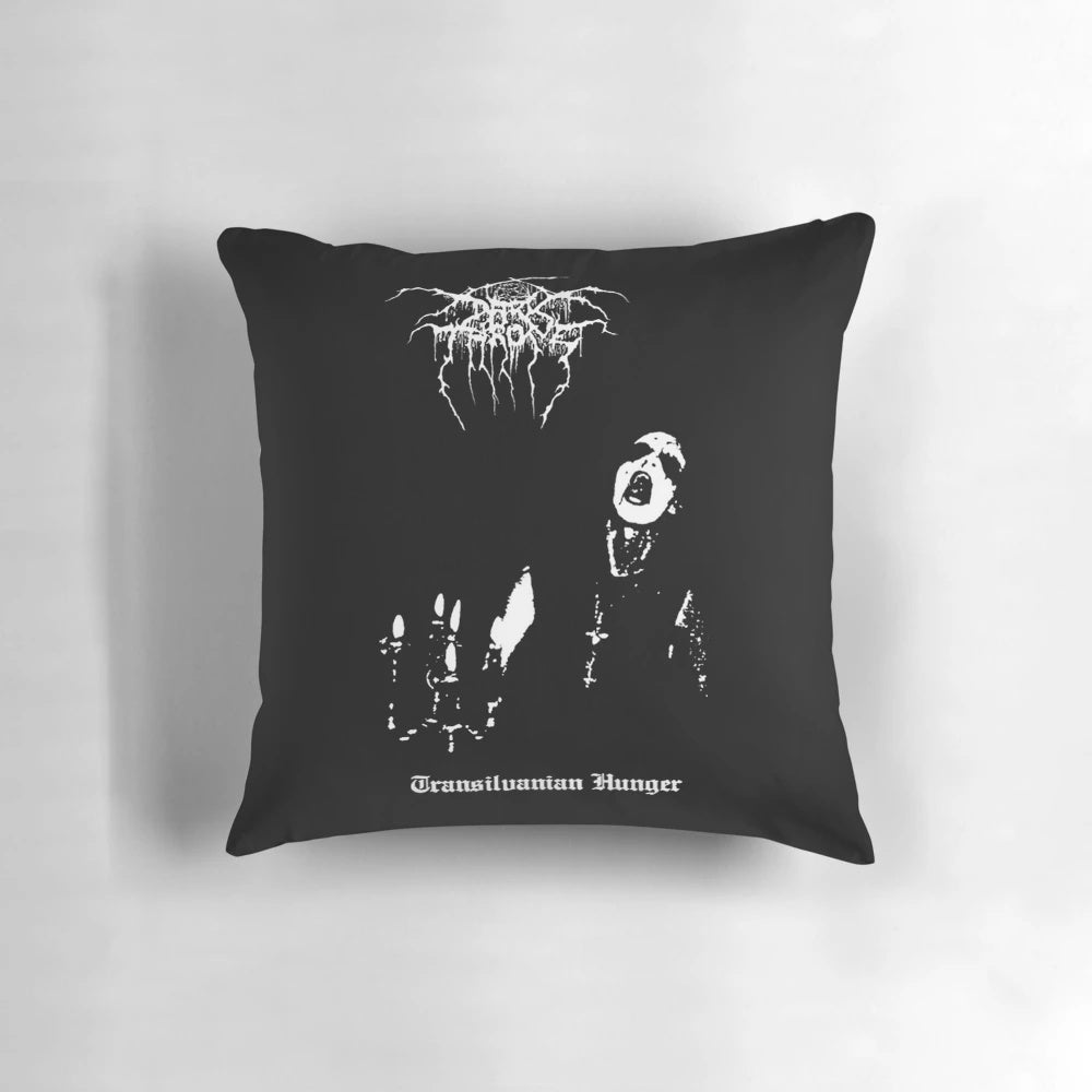 Burzum-inspired sad pillow featuring a human figure in a contemplative pose.