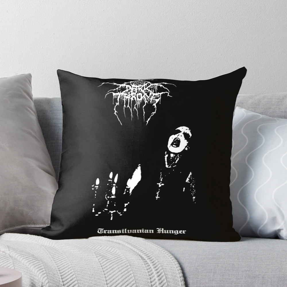 Burzum-inspired sad pillow featuring a human figure in a contemplative pose.