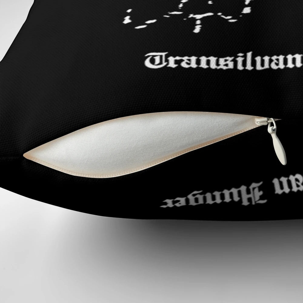 Burzum-inspired sad pillow featuring a human figure in a contemplative pose.