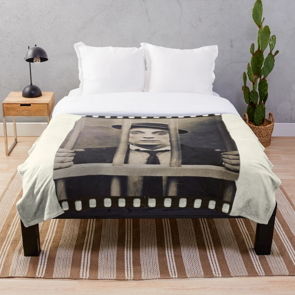 Buster Keaton Cops Vintage Film Inspired D19 Plush Blanket
