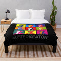 Buster Keaton inspired pop art portrait plush blanket