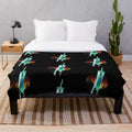 Buster sword inspired plush blanket with fantasy landscape design