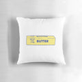 Soft and plush butter-shaped pillow for a fun and cozy decor accent