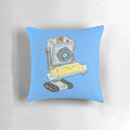 Butter robot-themed decorative pillow with the iconic "pass the butter" quote from Rick and Morty