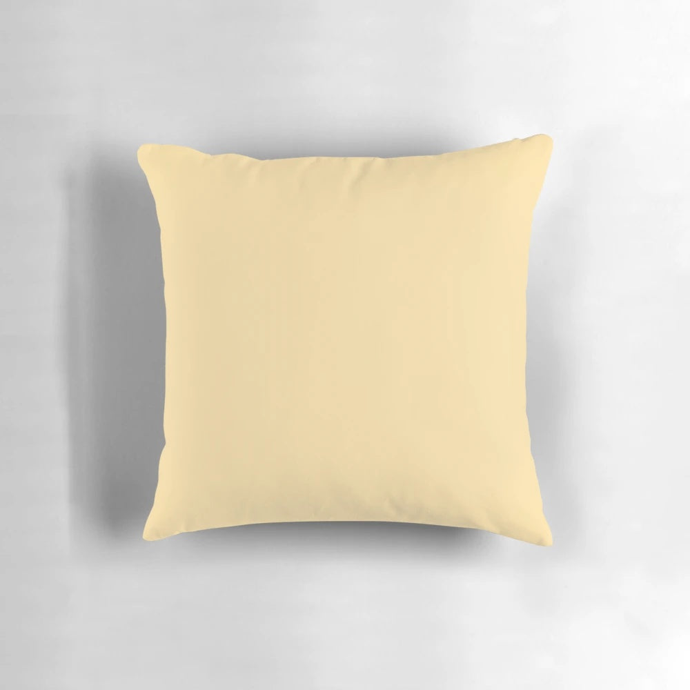 Soft, plush buttercream yellow solid pillow for home decor