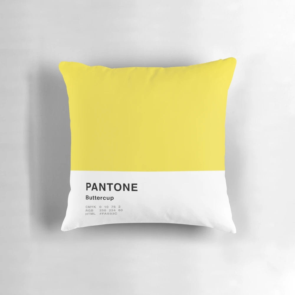 Buttercup yellow pantone simple design throw pillow for home or office decor
